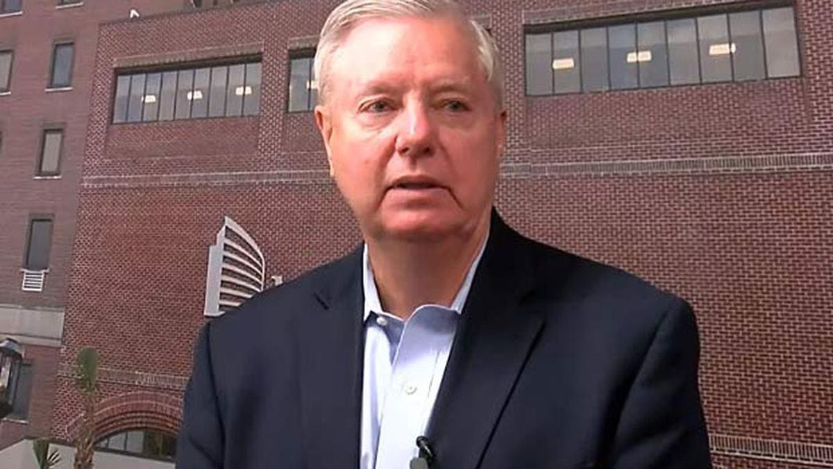 U.S. Sen. Lindsey Graham answered a question about his appearance on Fox News after touring an...