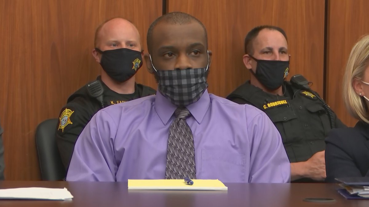 Nathaniel Rowland appeared in court for day 1 of his murder trial July 20, 2021.