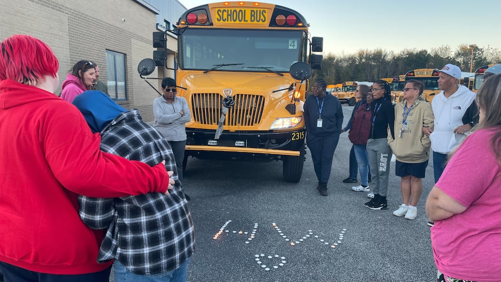 Family and friends gather to honor bus drive
