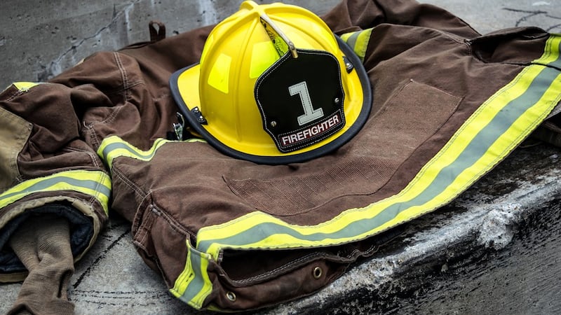Firefighter helmet and coat