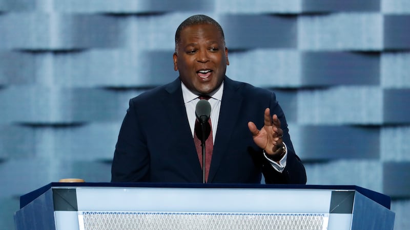 FILE - In this July 26, 2016 file photo, Columbia, S.C., Mayor Steve Benjamin speaks during...