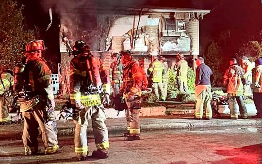 Firefighters fight abandoned structure fire on Lucky Street