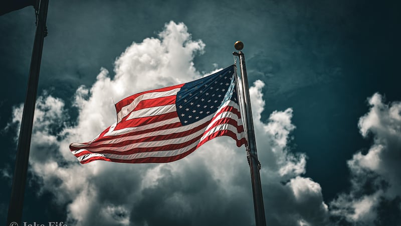 The American Flag on a sunny day in Shenandoah.