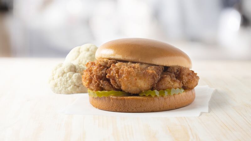 This image released by Chick-fil-A shows its new cauliflower sandwich.