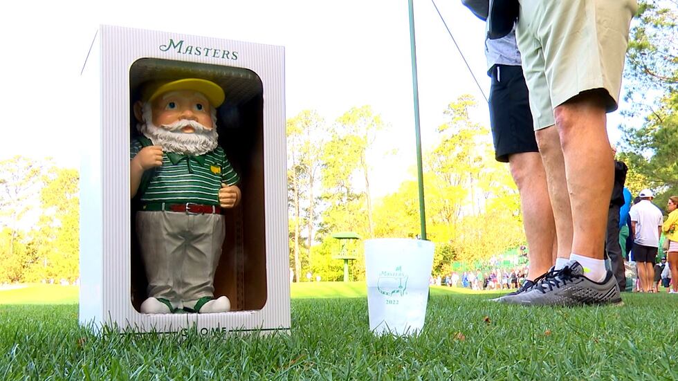 The official Masters garden gnome is a hot seller this year at the Masters.